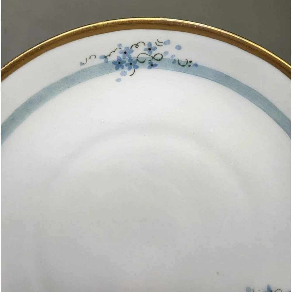 Set Of 4 Antique KPM Salad Plates Hand Painted 8